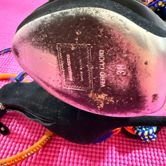 DSQUARED2 Multicolor Braided Rope Wrap Heels - Picture 12 of 12